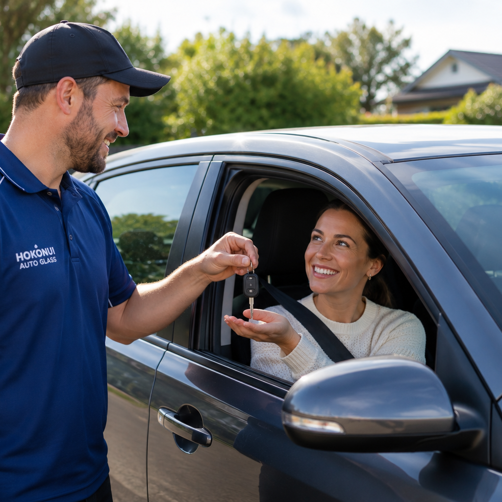 Windscreen repair at Hokonui Auto Glass